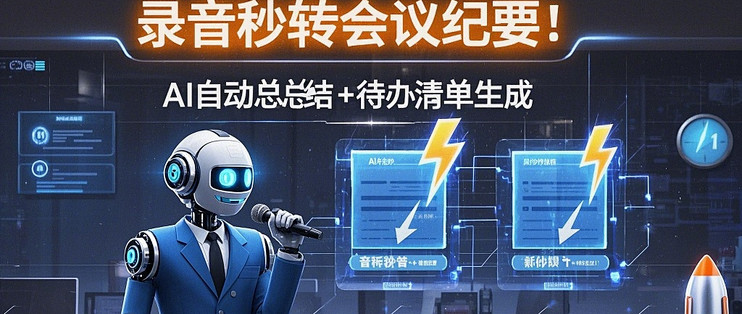 打工人狂喜！AI 神器 3 分钟搞定会议纪要：录音转文字+自动总结