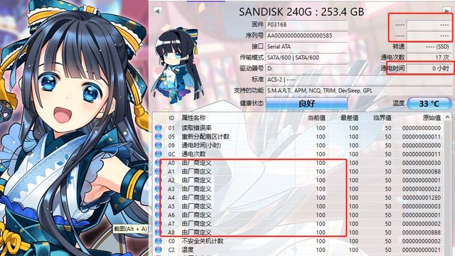 16年买的闪迪240G PLUS版,到底还没有闯过10年的坎 