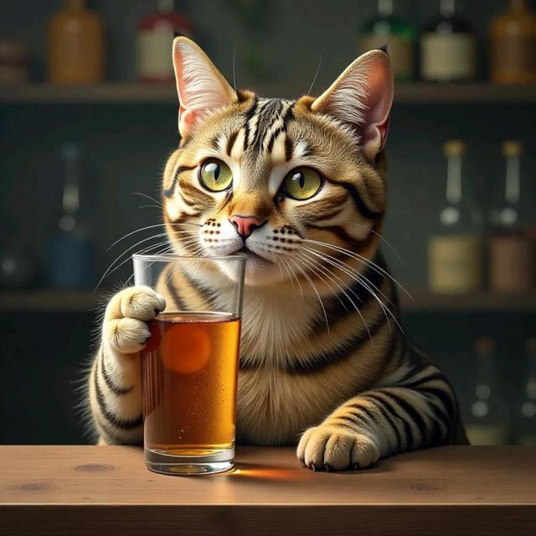 《萌宠变酒鬼?狸花猫全网偷喝引争议,专家急喊停》