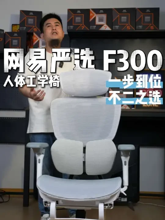 一步到位的选择 网易严选F300 #网易严选人体工学椅 #人体工学椅 #游戏#diy电脑