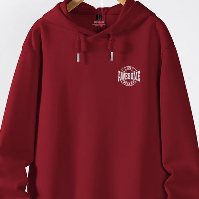 班尼路（Baleno）简约卫衣男秋季潮流简约美式百搭男士连帽外套