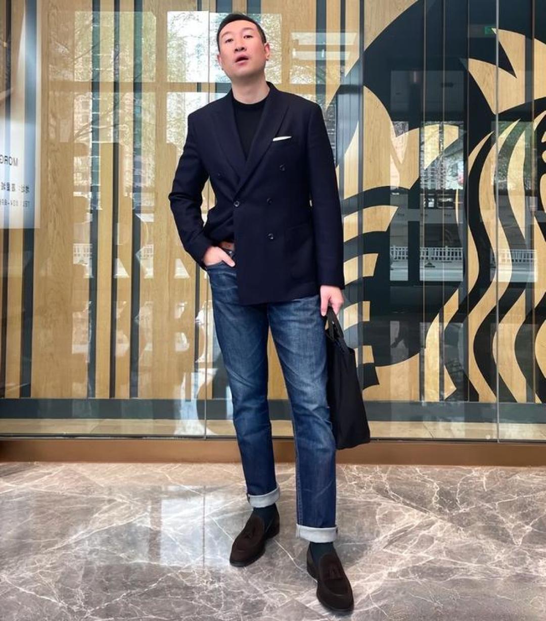 中年男士穿搭自救指南:西装+牛仔裤的显瘦显高秘籍