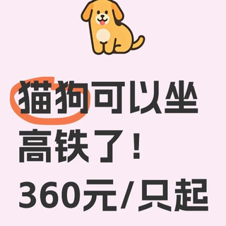 小猫小狗可以坐高铁啦！12306上线宠物托运功能
