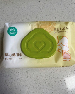 全棉时代婴儿湿巾，纯棉可入口！