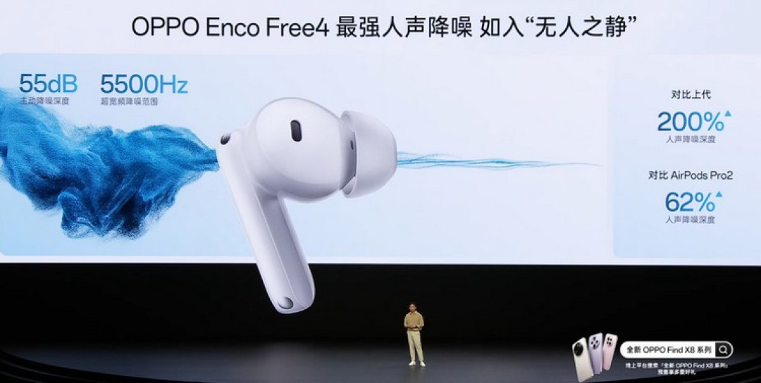 OPPO 还发布 Enco Free 4 耳机,深度宽频降噪、同轴双单元、翻译功能