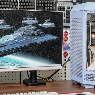 立式ITX—9950X3D+TT Tower 250绣球花蓝色机箱+七彩虹B850i装机