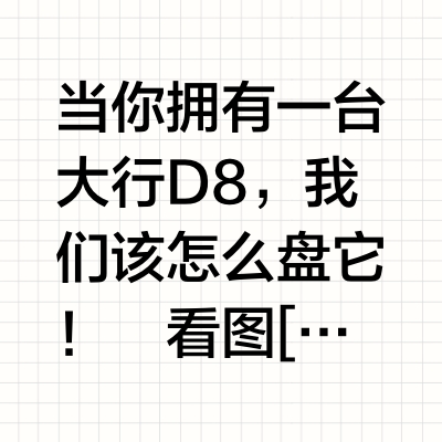 大行D8，性价比之王！