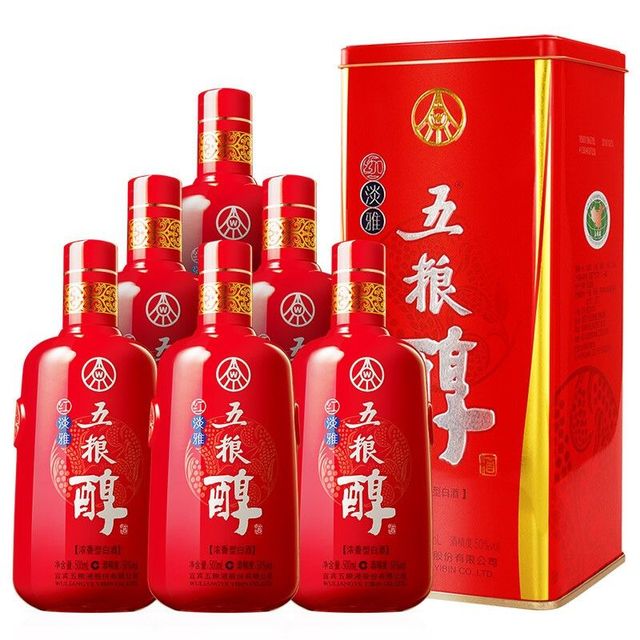 五粮液股份 五粮醇 红淡雅 浓香型白酒