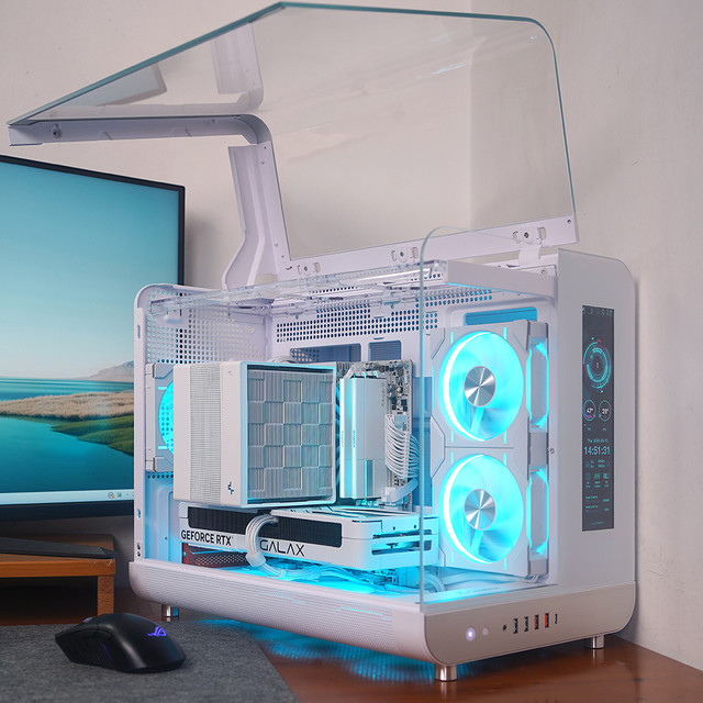 白色主题装机方案，X-GAMERX 幻翼机箱装机效果展示