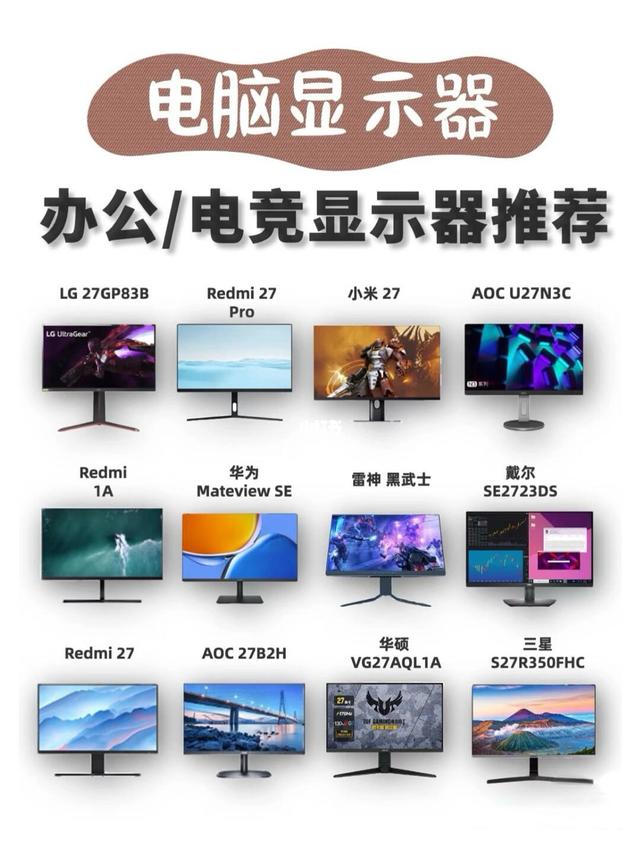 办公/电竞显示器全方位测评，谁是你的菜？