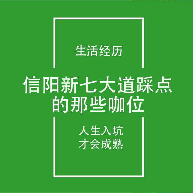 信阳FIRE生活日记17：小城の面子新七大道的那些咖位标的