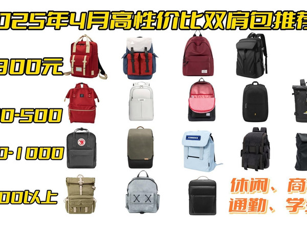 【平价双肩包推荐】2025年4月高性价比双肩包推荐， 学生党/旅行党/出差党防水双肩包，教你怎么选更有性价比的双肩包。