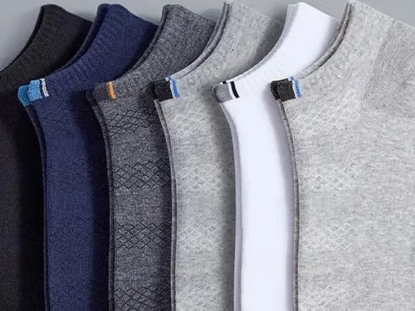 邑棉袜子男短袜夏季抗菌透气防臭低帮网眼透气薄款纯色浅口短筒15