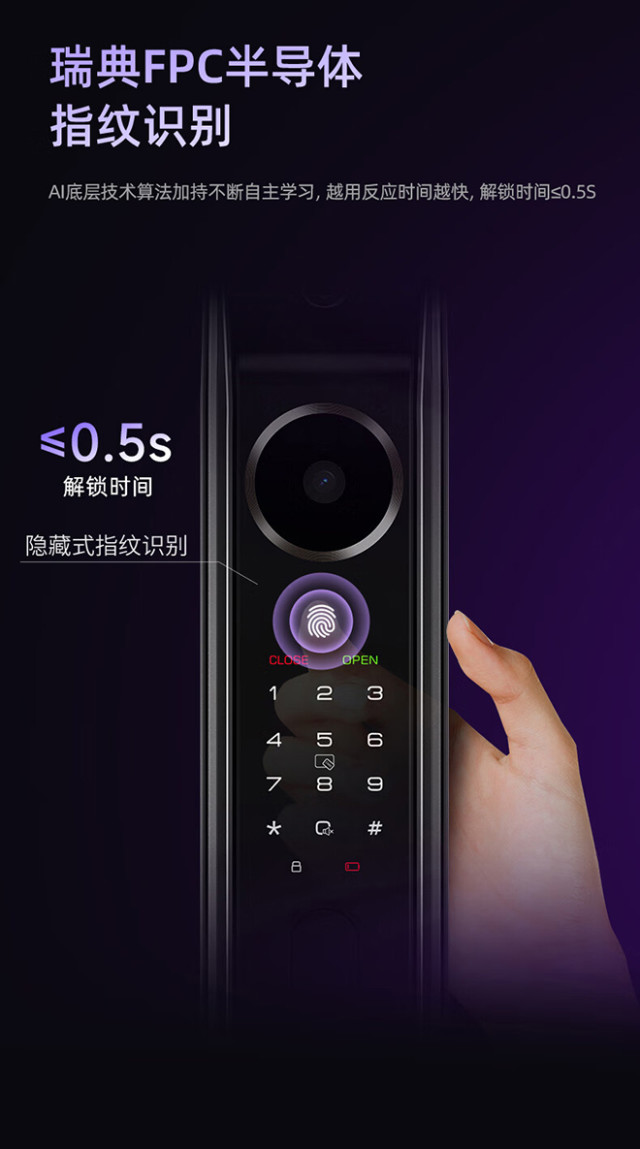 凯迪仕P30 Pro Max(双摄)智能锁