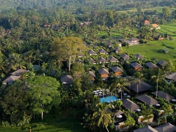 【巴厘岛乌布卡帕感官酒店】乌布轻奢之选！开放式丛林别墅+米其林级餐厅，看稻田景观，享法式巴厘风！
