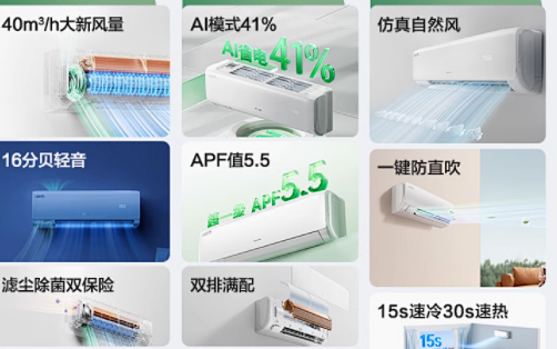 海信新风空调 X3Pro 大 1.5 匹挂机：开启卧室健康舒适新境界