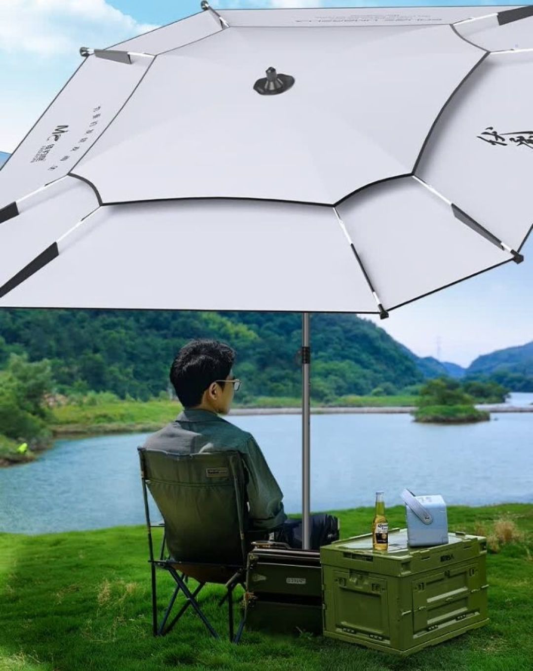 佳钓尼方形大钓伞:2.4米遮阳空间,户外钓鱼防晒新选择!