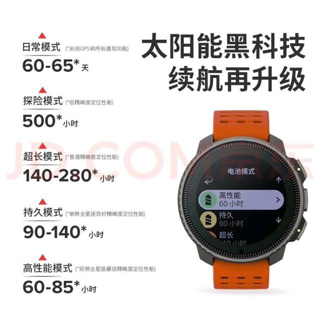 颂拓Vertical钛合金手表：精准定位与长续航！！