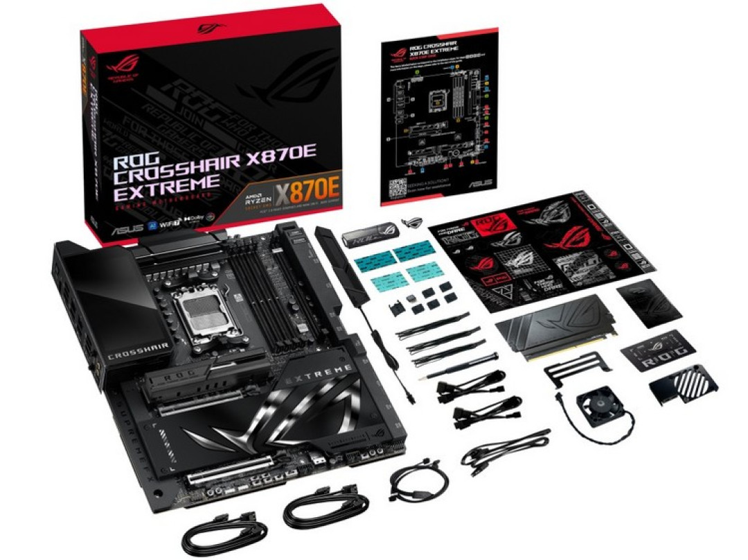 华硕发布 ROG CROSSHAIR X870E EXTREME 顶级主板、带屏显、热管M.2 散热器
