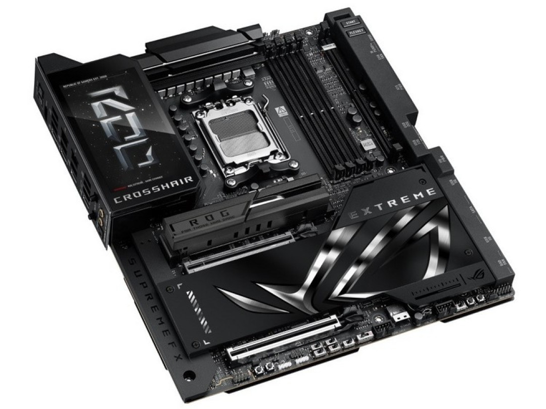 华硕发布 ROG CROSSHAIR X870E EXTREME 顶级主板、带屏显、热管M.2 散热器