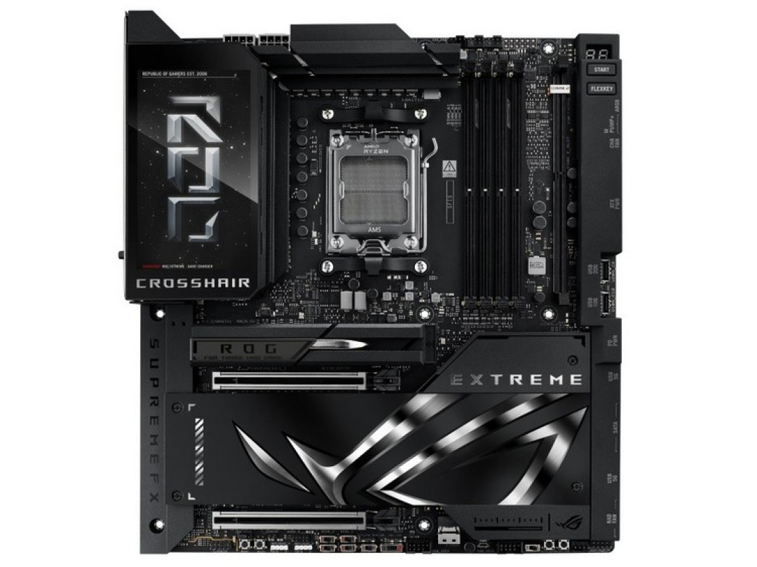 华硕发布 ROG CROSSHAIR X870E EXTREME 顶级主板、带屏显、热管M.2 散热器
