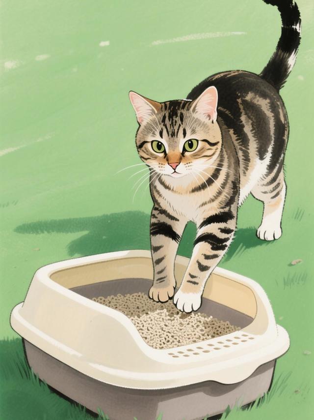 有的小猫咪为啥上厕所 爪子都是猫砂?