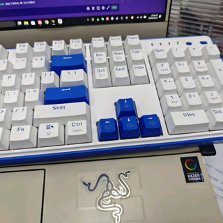 红龙机械键盘 — 白蓝青木轴，全键热插拔，打造专属游戏办公神器