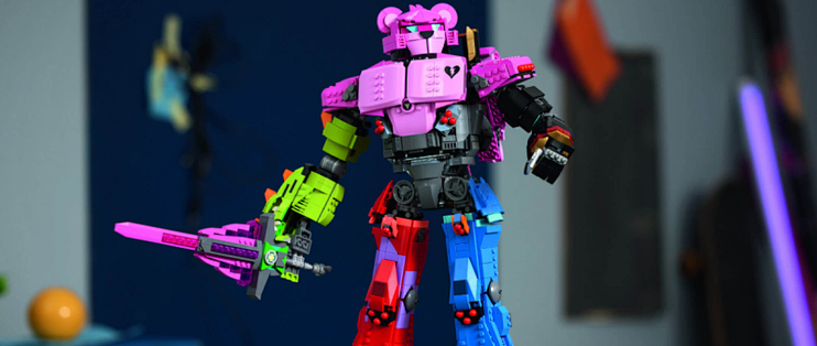 披着爱心的大剑狂人乐高堡垒之夜77078机甲小队首领究竟有多猛