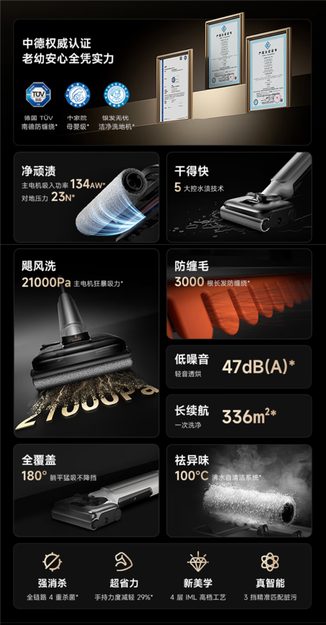 国补价1699.15元!小米发布米家无线洗地机4 Pro:21000Pa狂暴吸力
