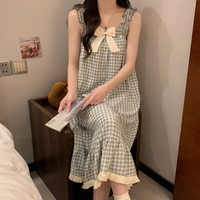 甜心时报带胸垫小飞袖吊带睡裙：夏日甜美与舒适的完美融合