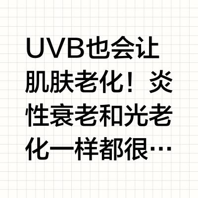 🙀UVB也会让肌肤老化！炎性衰老和光老化一样都很漫长，是一点点的累积发生的。👩🔬爱茉莉在3月发表了Ginsenomics人参皂苷ck抑制IL-17A处理与UVB照射诱导的表皮老化的文章。👉🏻切入点就是