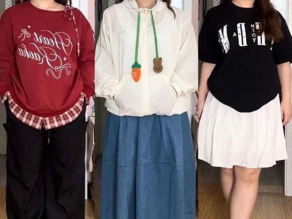 4-25  140斤梨形胖妹~春夏出游看这期就够啦！五颜六色的衣服让人心情好好！五套，显瘦又上镜的穿搭分享~
