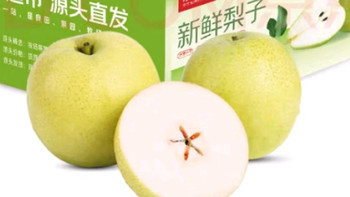 京鲜生河北青皮皇冠梨  净重5斤 单果250g+ 生鲜水果 