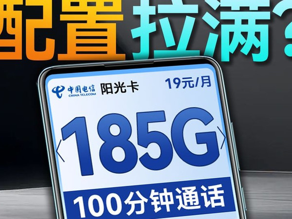【19元电信】流量卡天花板？！19元185G+300兆网速！还带100分钟通话？这卡这么香吗?2025流量卡推荐/电信流量卡/5G电话卡/手机卡/电话