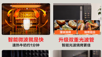 美的微波炉家用智能20L平板式微烤一体机C22烹饪新体验