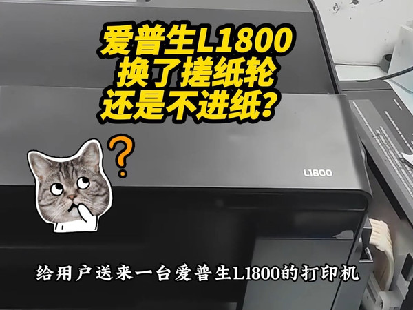 爱普生L1800照片打印机换了搓纸轮还是不进纸是什么情况?专业的事还是得找专业的人!