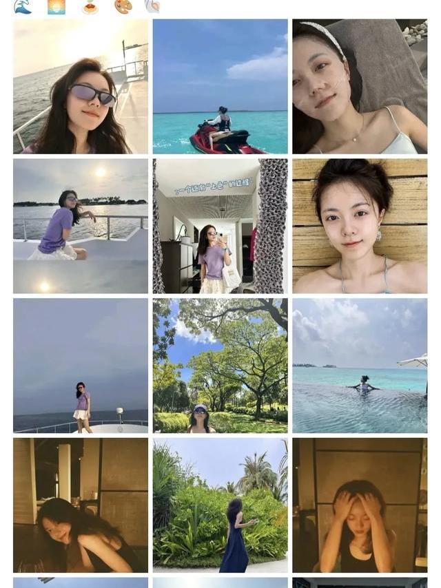 赵今麦晒马尔代夫度假日常！身穿白色吊带凸显身材。尝试各种冲浪
