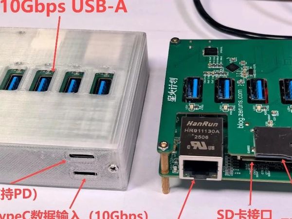 开源TypeC拓展坞，4个10Gbps的USBA口+2.5G网卡+读卡器，VL822+RTL8156BG+GL3224