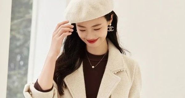 冬日优雅时尚穿搭！邂逅一款花边翻领淑女气质专属小个子的中长款大衣加厚百搭显瘦女外套！！