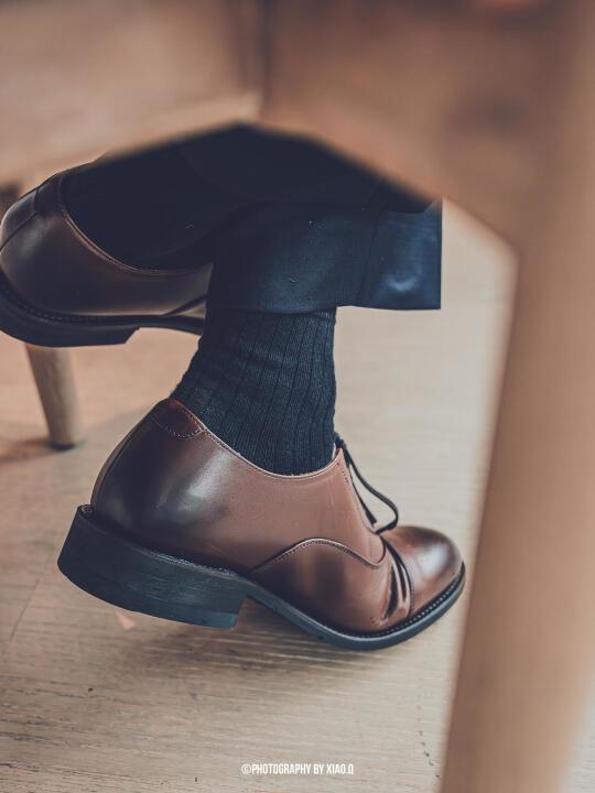 👞日本丽格01BL商务正装棕色皮鞋|细节篇