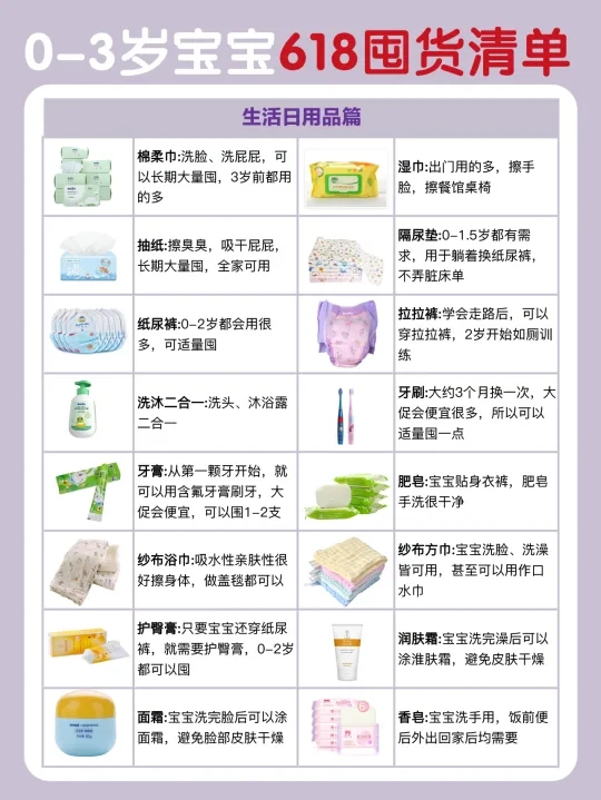 618抄作业！育婴师妈妈的囤货清单🧾