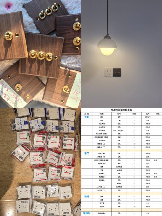 一起来薅插座羊毛—附全屋插座分布及品牌