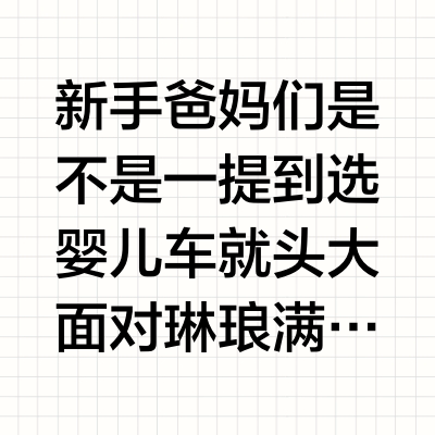 新手爸妈必看❗ 婴儿车车型选择大揭秘👶