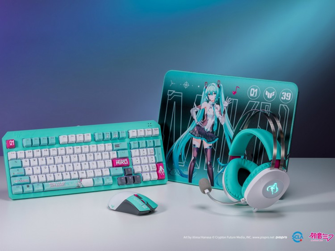 华硕发布 TUF GAMING x 初音未来联名款键鼠、耳机等新品