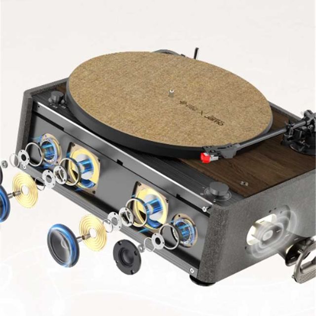 堆石STACK STONEx尊宝Jamo联名黑胶唱片机