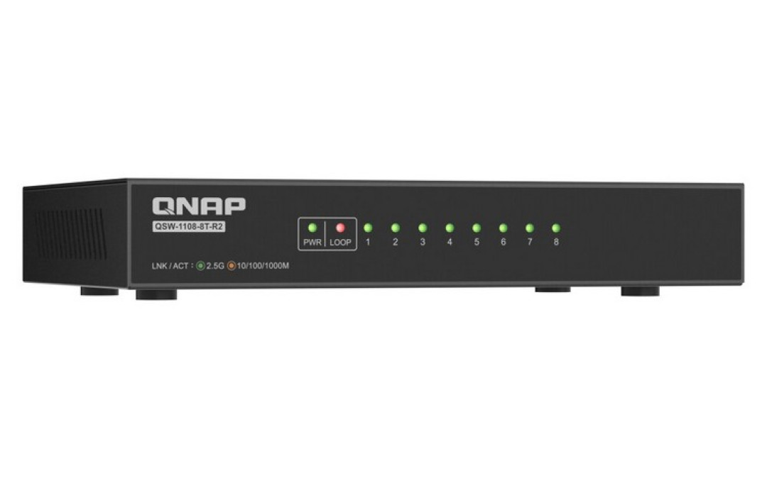 QNAP 威联通发布 QSW-1108-8T-R2 交换机，8路2.5G、小巧省电