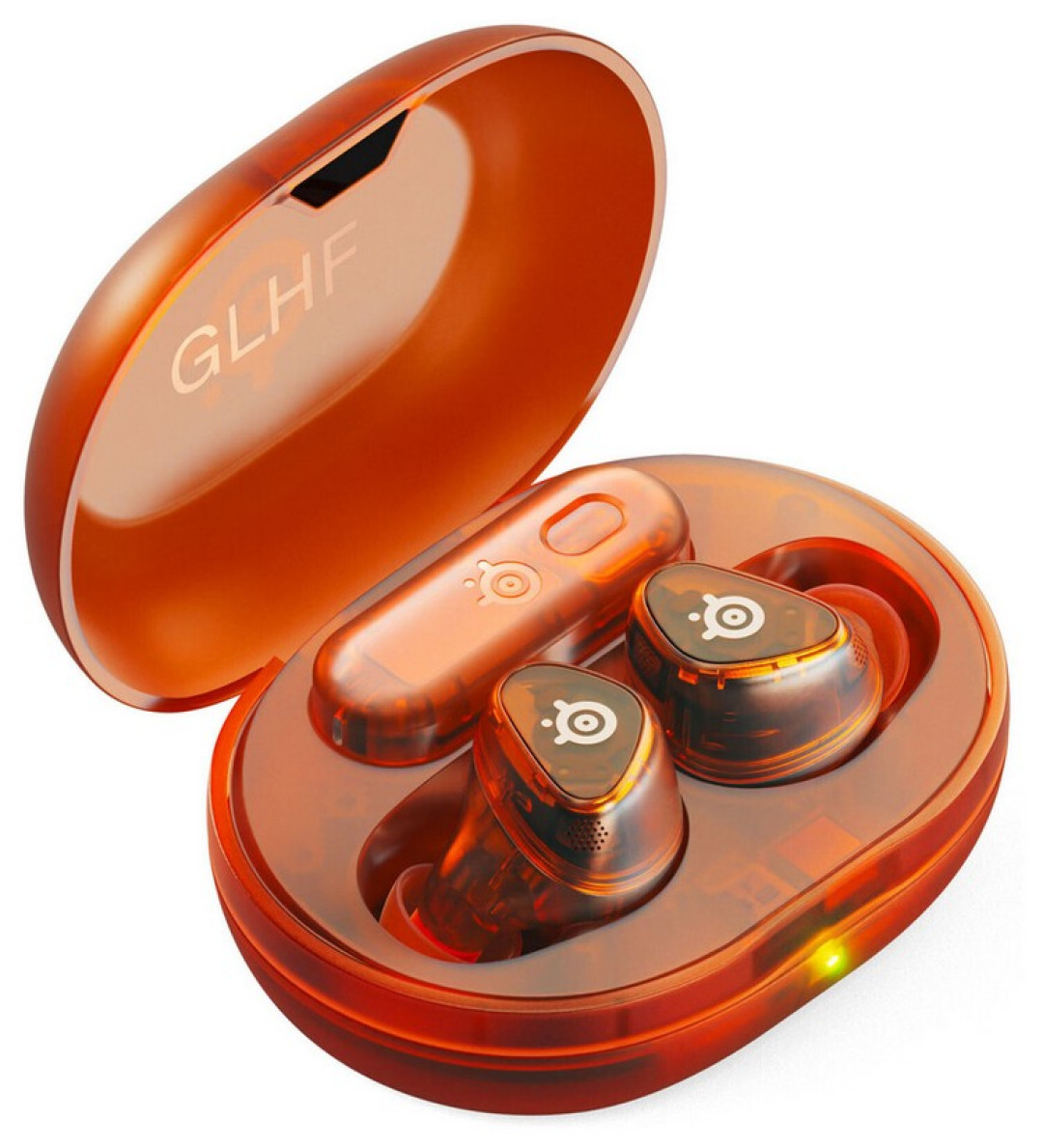 赛睿 Arctis GameBuds Glorange“寒冰游戏豆”特别版，橙色透明外壳