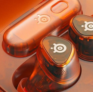 赛睿 Arctis GameBuds Glorange“寒冰游戏豆”特别版，橙色透明外壳