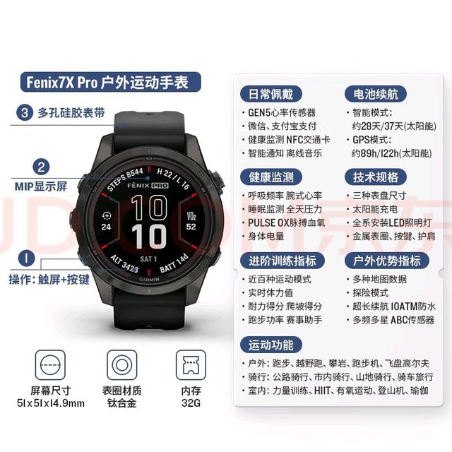 佳明Fenix7X Pro太阳能旗舰版体验
