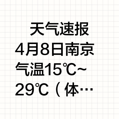 南京明日穿搭指南｜25年4月8日